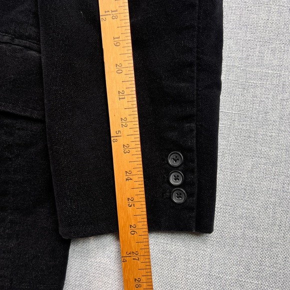 Vtg Y2K GAP Cotton Blazer Sport Coat Jacket Men XL 46R Black Tailored Academia - Picture 11 of 16